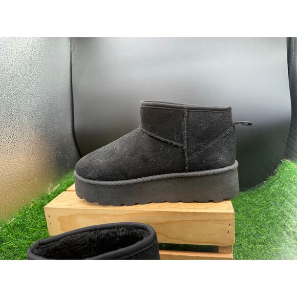 Charlotte Russe- Black - Platform Ankle Boots- Size 9 W - Picture 5 of 10